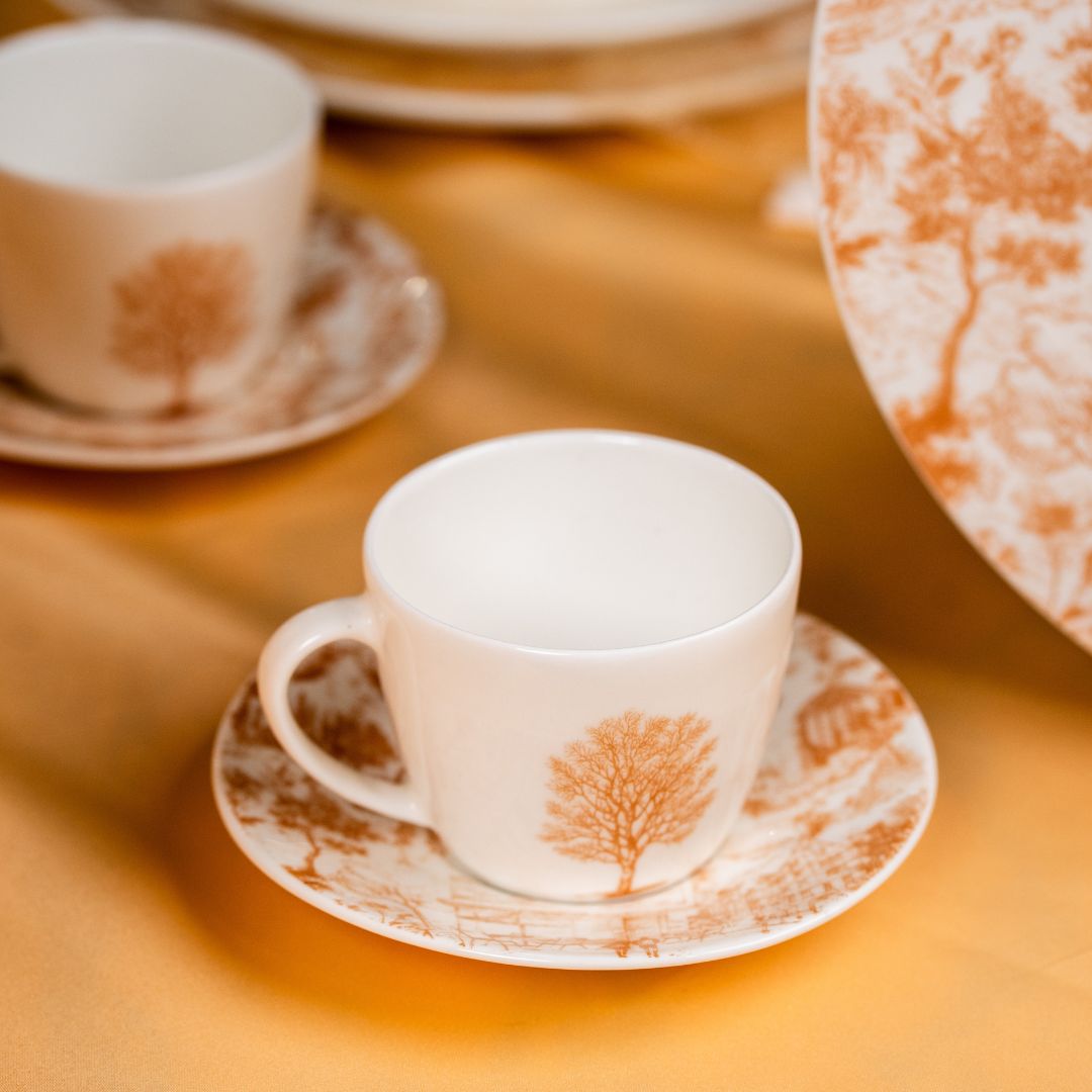 Set of 2- Chateau Toile Cup & Saucer