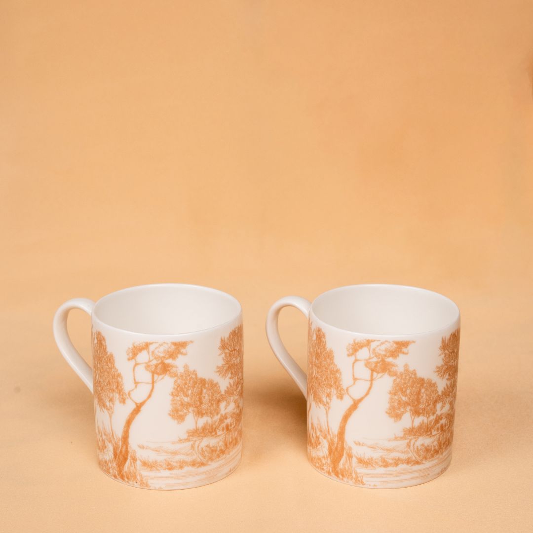 Set of 2- Chateau Toile Mug